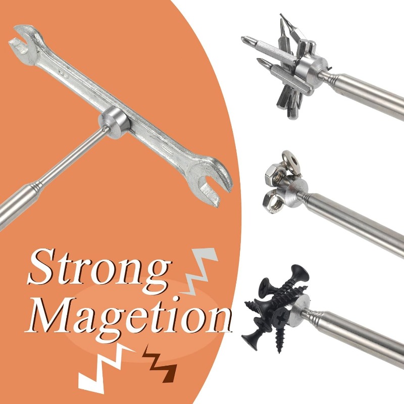 Penna magnetica magnetica telescopica portatile, pratica capacità dello strumento per raccogliere il bastone dell'asta di raccolta estensibile con bullone dado