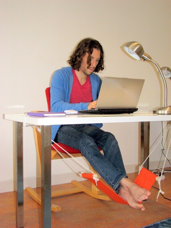 Hamaca para pies sencilla y creativa, reposapiés informal para escritorio, silla colgante, muebles, columpio