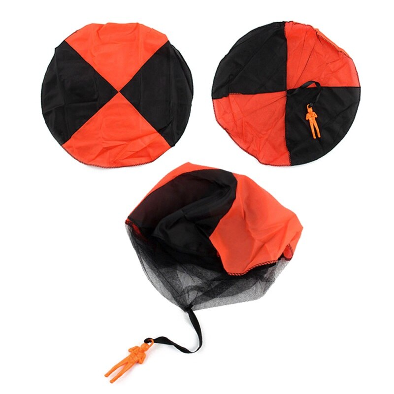 Paracaídas de juguete de soldado a mano para niños, juegos al aire libre para interiores, minisoldado, paracaídas, juguete infantil deportivo, 1 ud.: Naranja