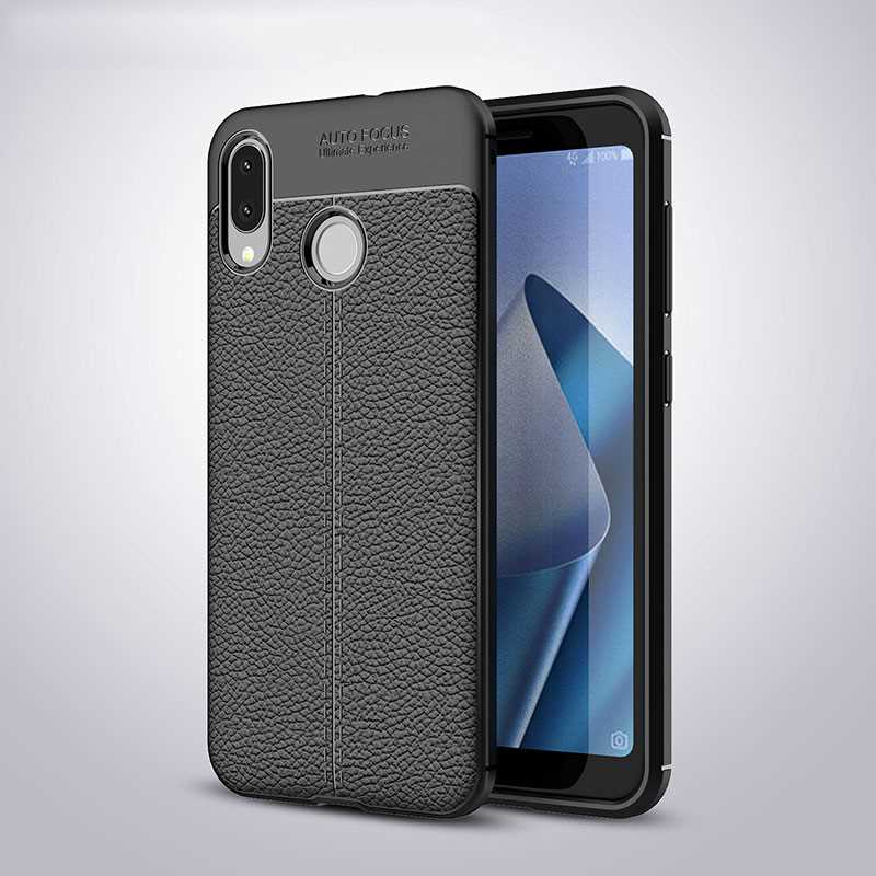 Mokoemi Lichee Muster Shock Proof 5,5 "Für Asus Zenfone Max M1 ZB555KL Fall Für Asus Zenfone Max M1 Telefonkasten abdeckung: Black