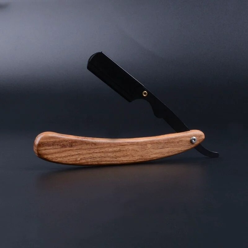 sales】Beard Shaver Rosewood Fold Stainless Steel Beard Shaver Shave The Face Portable Folding Shaver For Men
