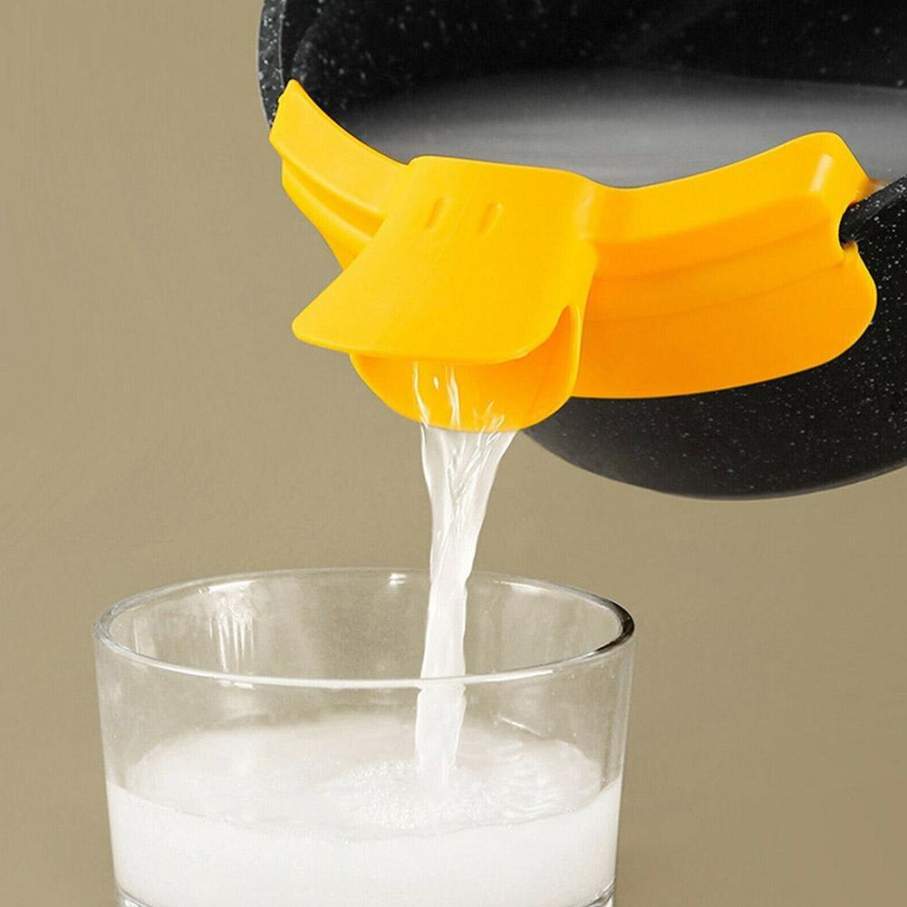 Bac de vidange Anti-déversement en Silicone, Pot Anti-fuite avec bord rond, déflecteur de liquide, entonnoir de Diversion de soupe, outil de cuisine