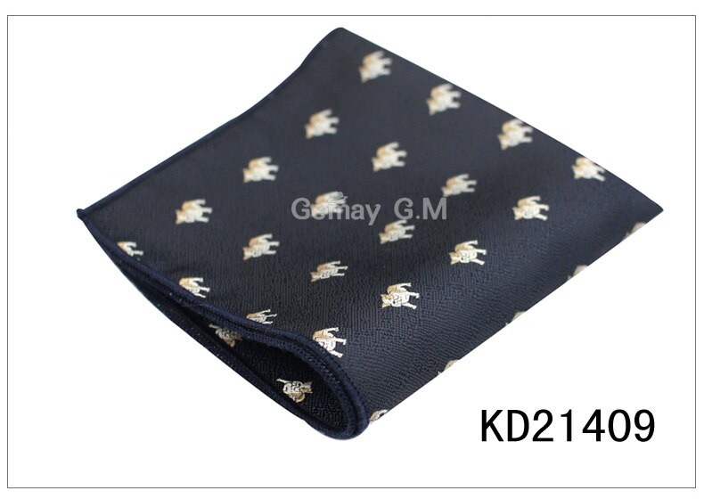 Merk heren zakdoek zakdoek dieren pochet zakelijke pakken borst handdoek zakdoek heren polyester garen pak zakdoeken: Kd21409