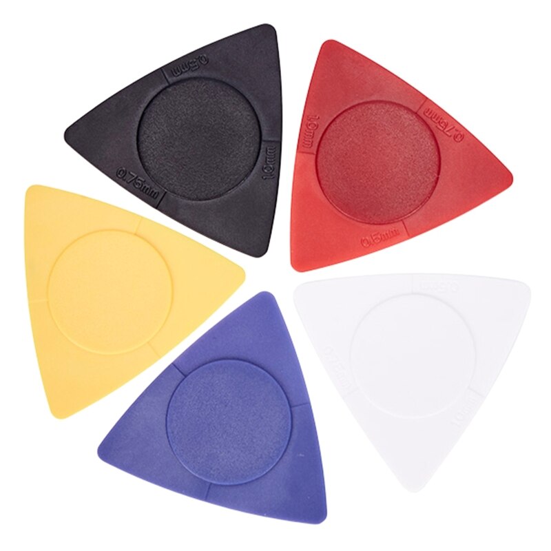 10Pcs 1.0mm 0.75mm 0.5mm 3 Thickness ABS Guitar Picks Kit Paddles for Guitarist