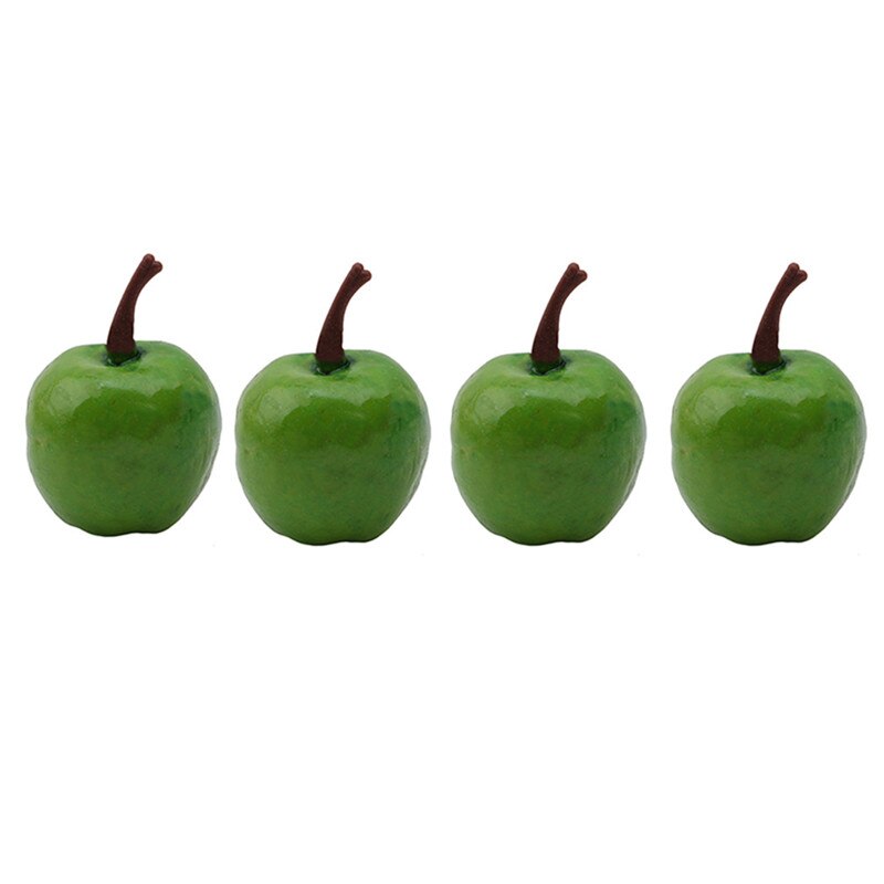 20 stks/set Miniatuur Fruit Keuken Kunstmatige Nep Peer Apple Aardbei Home Decor Keuken Speelgoed Voor Meisjes