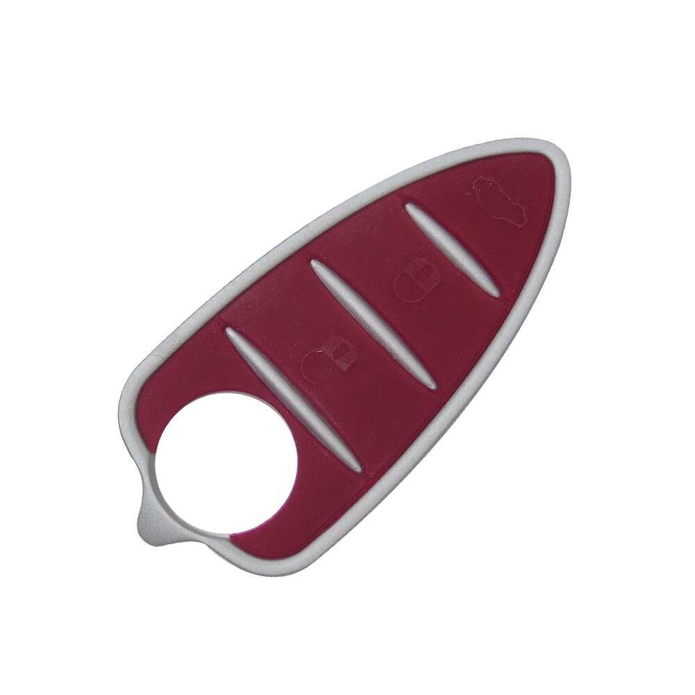 Okeytech 3 Knoppen Auto Afstandsbediening Flip Folding Key Shell Geval Voor Alfa Romeo Mito Giulietta 159 Gta Rode rubber Key Pad: Only Key Pad