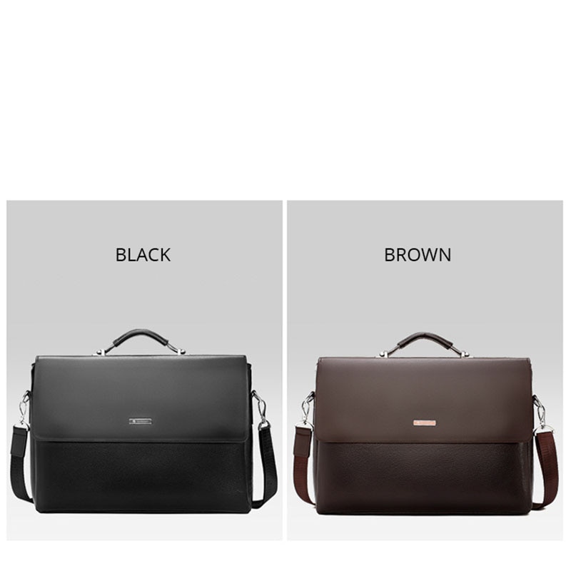 Business Leather Men Briefcase Laptop Handbag Tote Casual Man Bag For male Shoulder Bag Male Office Messenger Bag