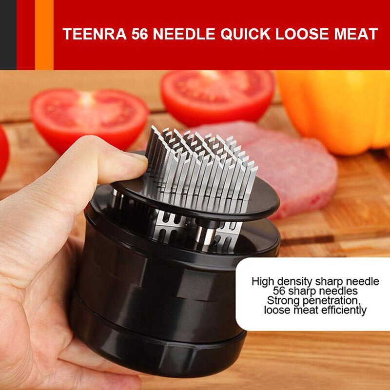 Teenra 56 stuks messen vleesvermalser hamer roestvrij staal vleesvermalser naald voor biefstuk varkensvlees rundvlees vlees & gevogelte gereedschap