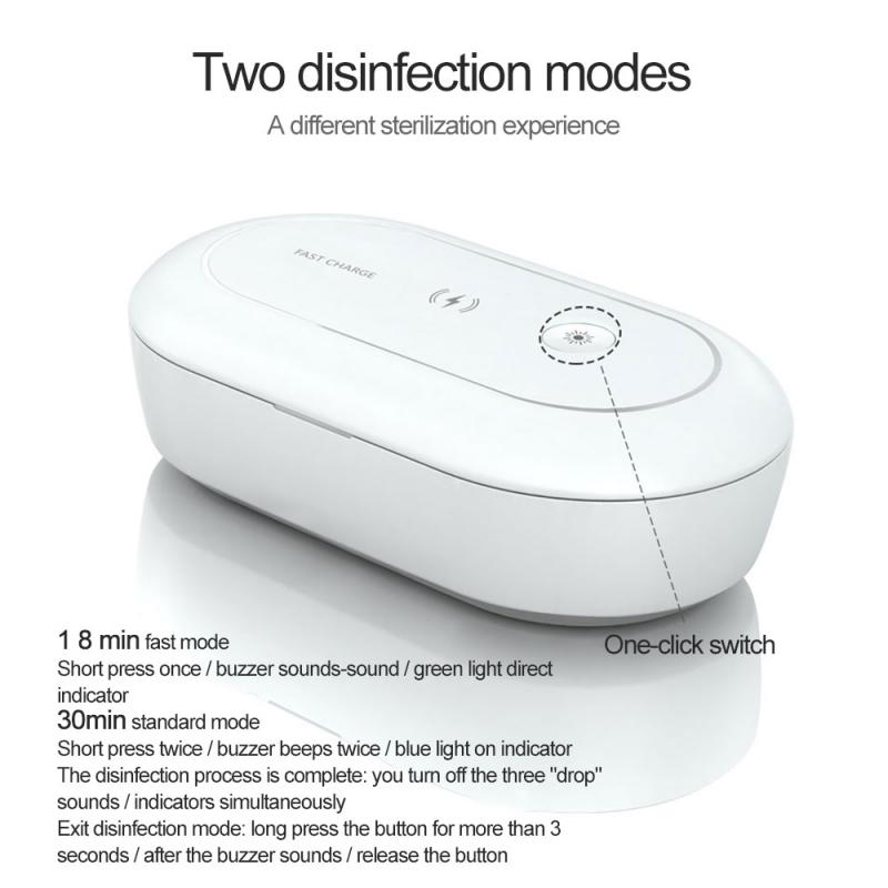 Uv Sterilisator Box Voor Telefoon Cleaner Sanitizer Draadloze Quick Charger Desinfectie Doos Ultraviolet Licht Sterilisator Doos Huishoudelijke