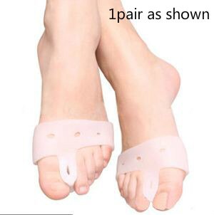 Separadores de dedos espaciadores, dispositivo para dedo del pie, almohadilla para dedo del pie, Corrector Valgus, Protector de alivio de juanete de pies, 1 par: Gris claro