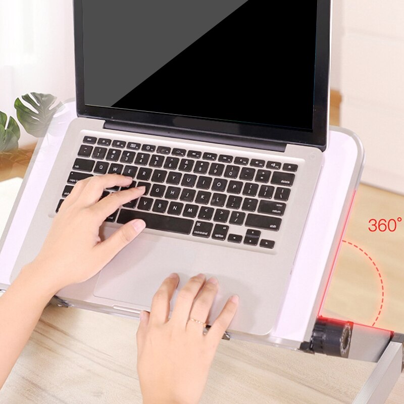 Laptop Stand Lap Desk Table for Bed Couch Picnic Breakfast Book Stand Folding Adjustable Height 360 Degree Angle