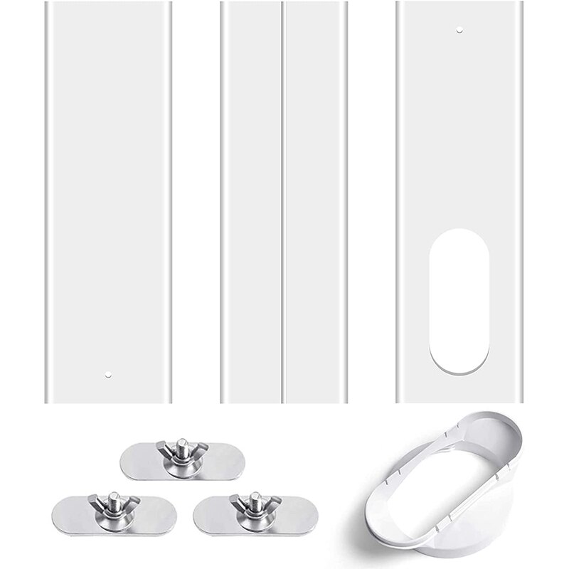 Air Conditioner Window Kit With Coupler Adjustable Window Seal For AC Unit,Sliding AC Vent Kit For Exhaust Hose: Light Green
