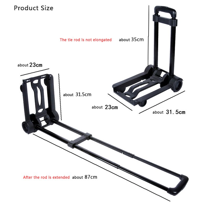 July&#39;s Lied Opvouwbare Draagbare Reizen Trailer Binnenlandse Bagage Winkelwagen Draagbare Handkar Voor Winkelen Trolley Winkelwagen