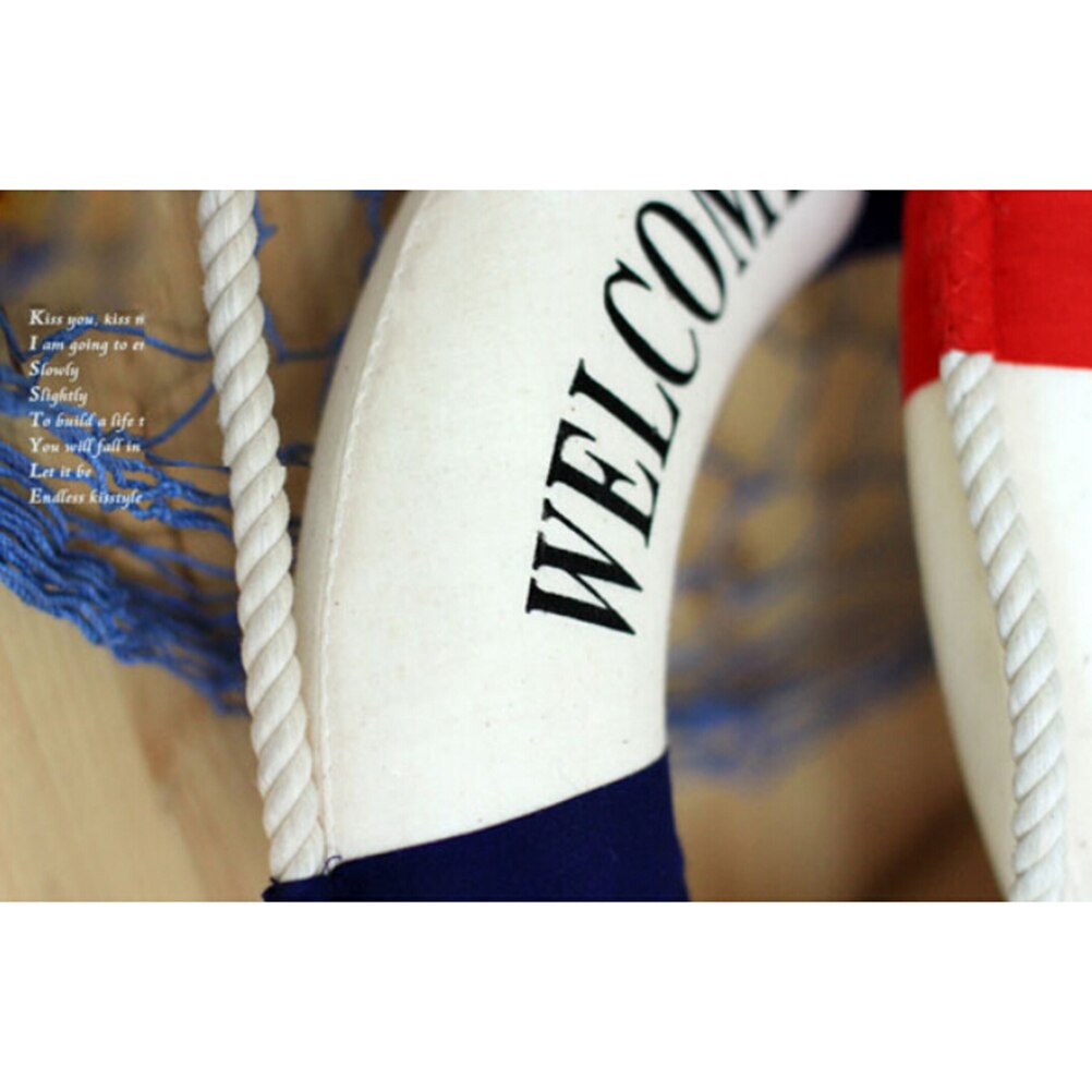 Lifebuoy Ring Boat Sea Life Buoy Hanging On The Ship&#39;s Mediterraneo Style Home Welcome Aboard Decoration Wall