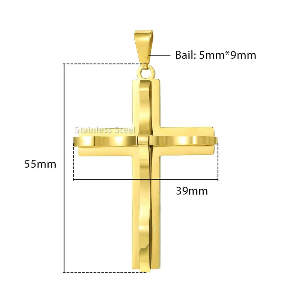 Gold Color Pendant Necklace for Women Men Jesus Cross Queen Elizabeth Portrait Charm Jewelry Accessories GPM01: KP602