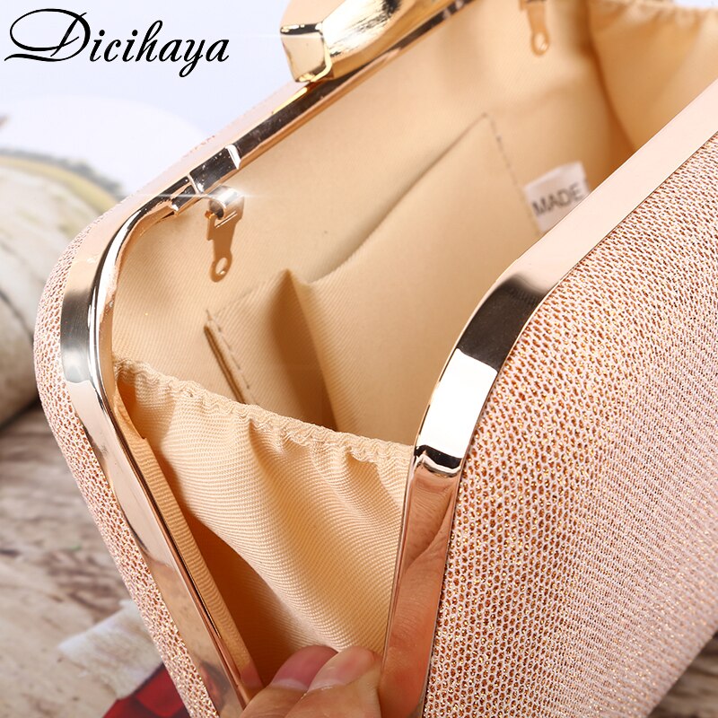 Dicihaya Vrouwelijke Clutch Bags Vrouwen Avondtassen Rose Goud Kleur Chain Schouder Handtas Kleine Lady Avondtassen