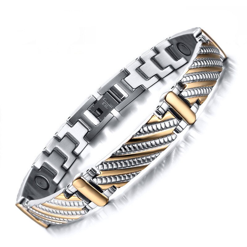 ZORCVENS Stainless Steel Bracelet Bangle Health Care Magnets Men's Jewelry: Default Title