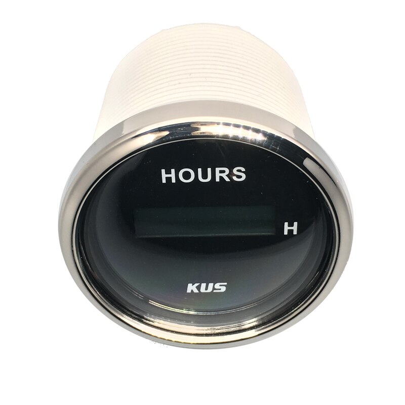 KUS-reloj Digital de 2 pulgadas (52mm), medidor de hora para diésel, gasolina, motocicleta, coche, 0-99999,9, rango 316L, bisel,