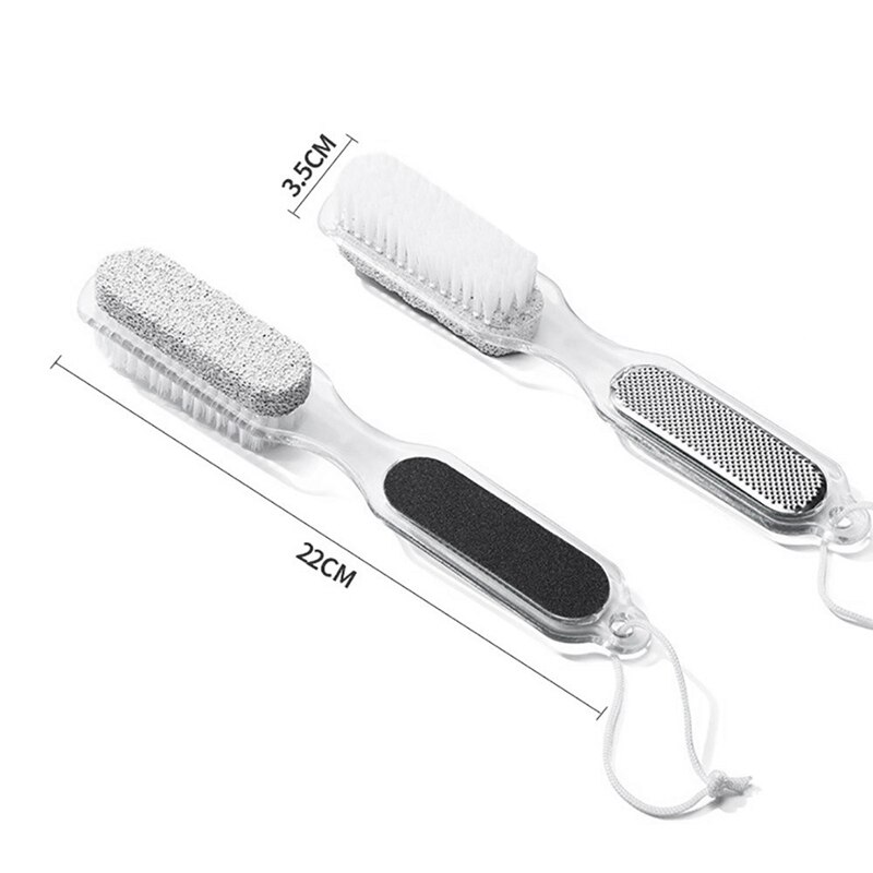 Accueil pied pierre ponce 4 en 1 pierre morte peau dissolvant brosse pédicure meulage Double tête brosse de nettoyage-Janitorial & Sanitati