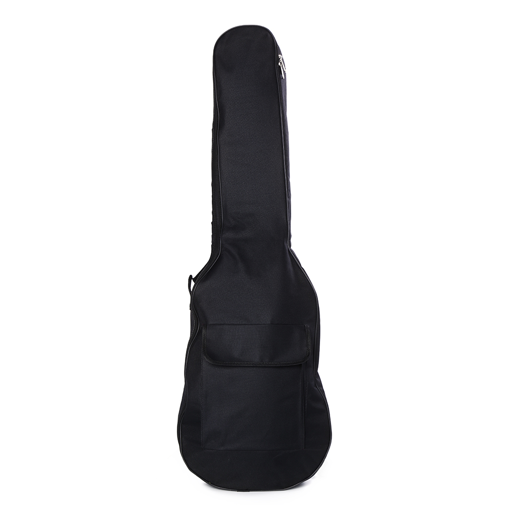 Zwarte Dubbele Bandjes Elektrische Gitaar Gig Bag Soft Case Dubbele Schouderbanden Padded Gitaar Waterdichte Rugzak Instrument Zakken: Default Title