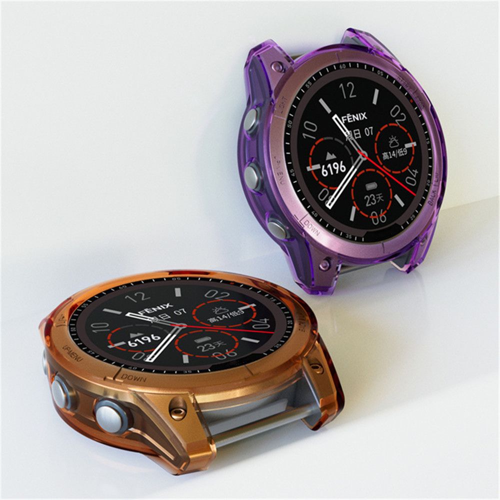 Étui de luxe en TPU pour Garmin Fenix 7, boîtier de placage résistant aux empreintes digitales, coque de protection pour cadre de montre, couverture de protection complète
