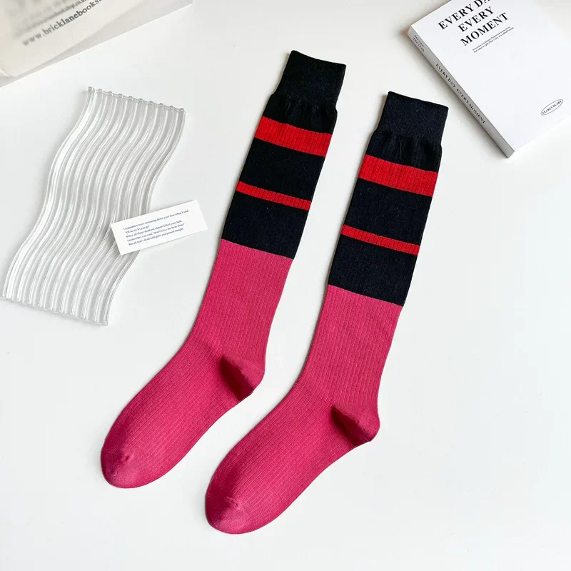 Damesmode Persoonlijkheid Trend Retro Veelzijdige Koreaanse sokken Knielengte sokken: GRIJS