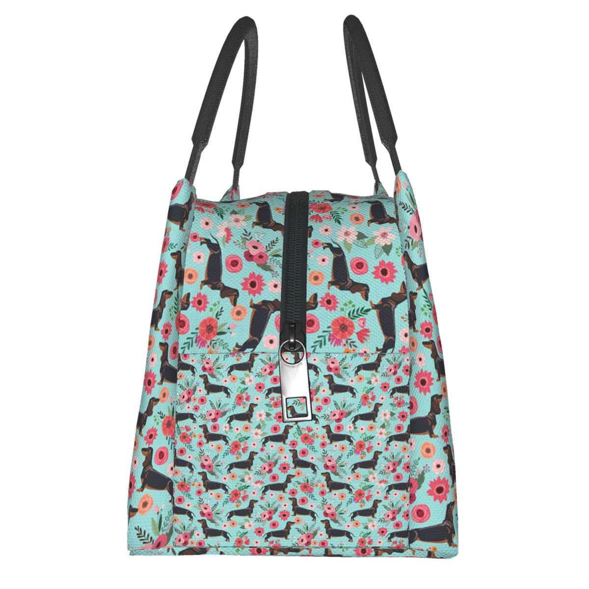 Cartoon Teckel Print Lunch Tassen Voor Vrouwen Portable Insulated Warm Koeler Handtassen Thermische Voedsel Picknick Bag Kids Mannen Lunchbox