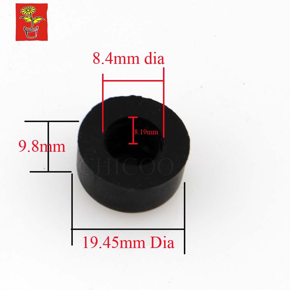 15 st svart gummi dörrstopp 19mm dia dörrpropp dörrbeslag dörrbeslag tillbehör