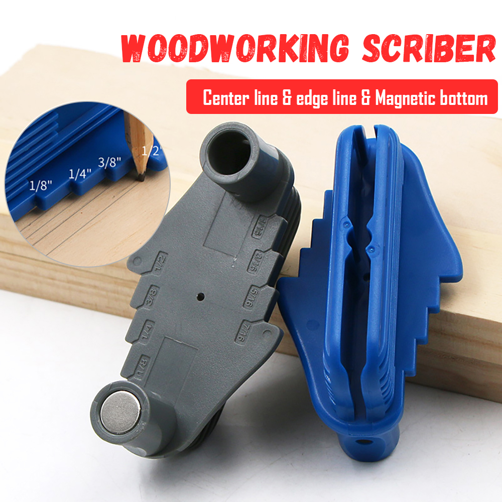 Marking Center Finder Centering Scriber Marking Gauge Scribers Magnetic Mark Center Alignment Line Carpenter Woodworking Tools