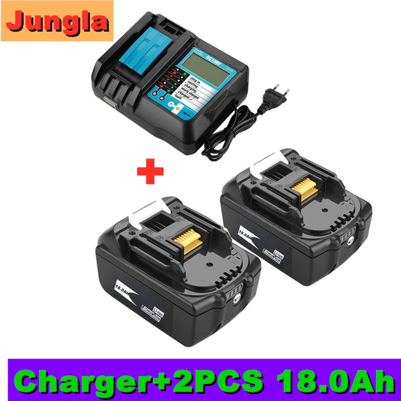 BL1860 Rechargeable Battery 18 V 18000mAh Lithium ion for Makita 18v Battery BL1840 BL1850 BL1830 BL1860B LXT 400+charger