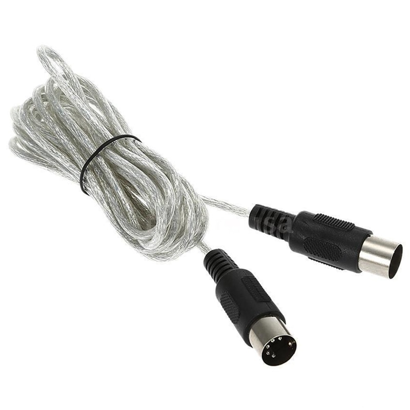 Cable de extensión MIDI 3M/9.8FT macho a macho DIN 5 pines Cable de extensión de instrumento musical conector de línea de teclado musical