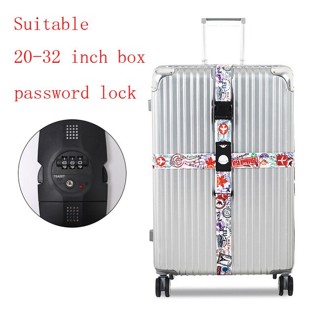 Valise de voyage réglable avec mot de passe à 3 chiffres, serrure à bande croisée à sangles en corde, accessoire de voyage: Have lock H6