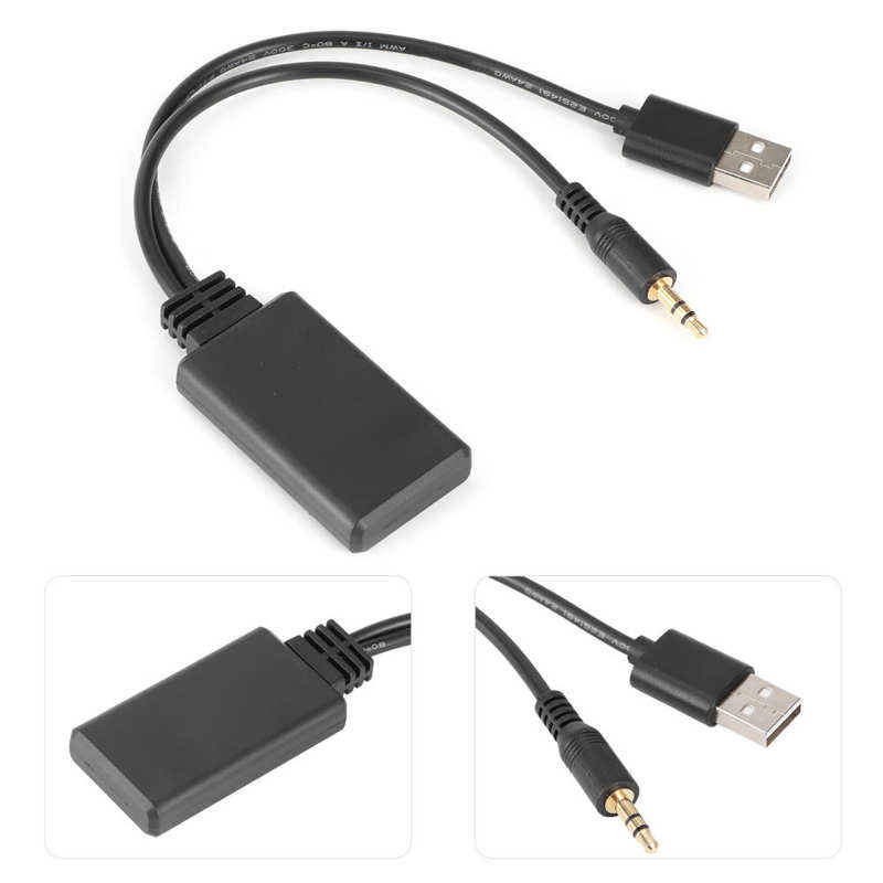 Receiver Adapter Black Compact Shape Lightweight Audio Receiver Adapter Portable Stable Performance SUV for Benz Business Car