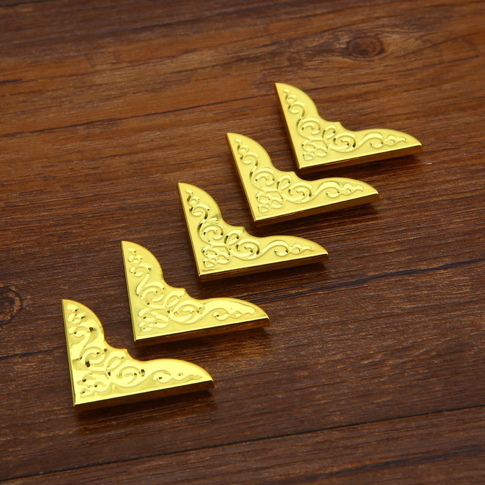 4pcs/lot Bronze Retro Hardware folder Package, DIY Album journal Metal Corner, travel notebook Antique Pack Corner