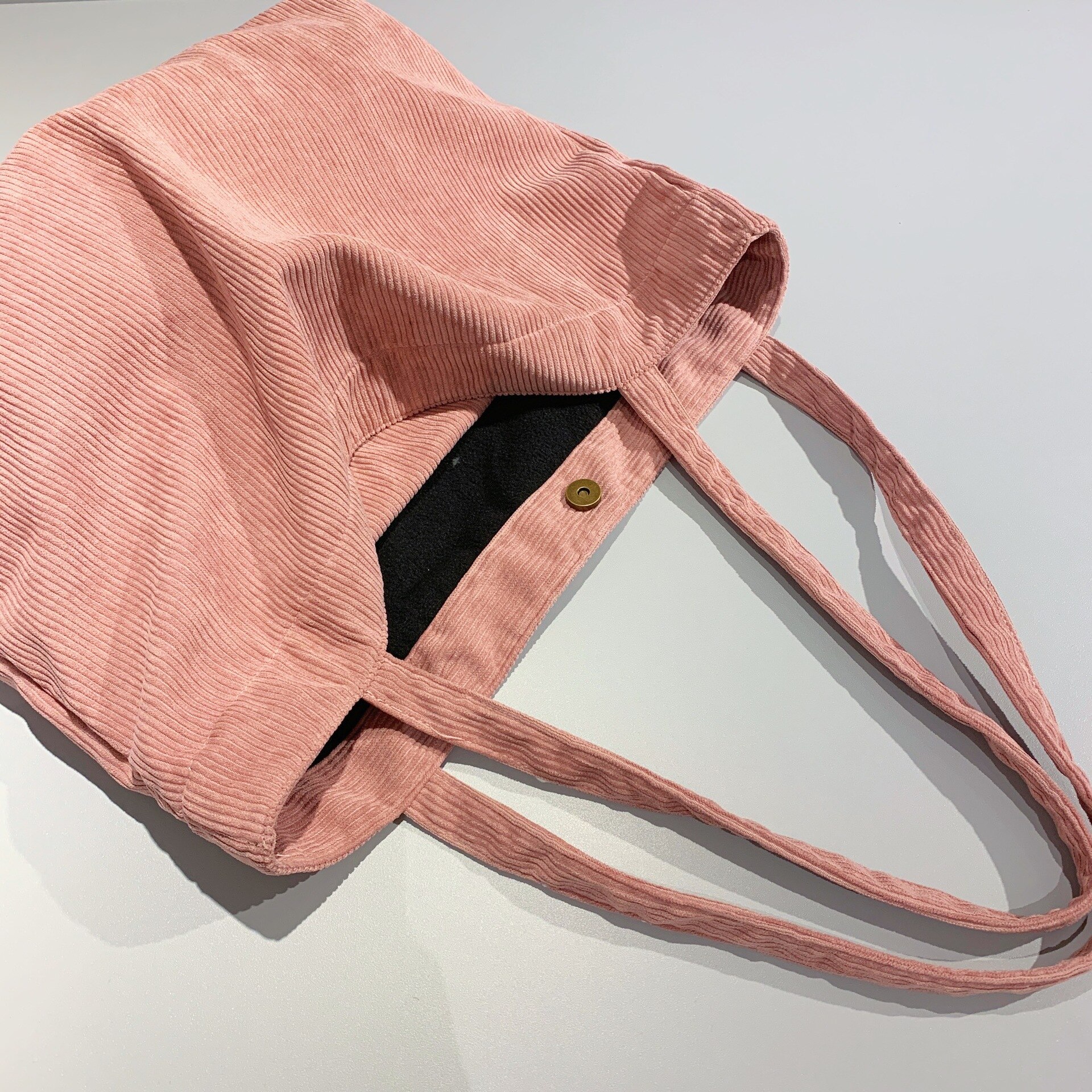 Hylhexyr – grand sac à main en velours côtelé pour femmes, sac à bandoulière de grande capacité, sacs de Shopping pliables et réutilisables, fourre-tout en tissu