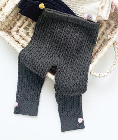 Primavera autunno pantaloni a maglia caldi Leggings per neonate infantili Leggings per maglieria per bambina in stile coreano: P20310 Grey / 18-24M