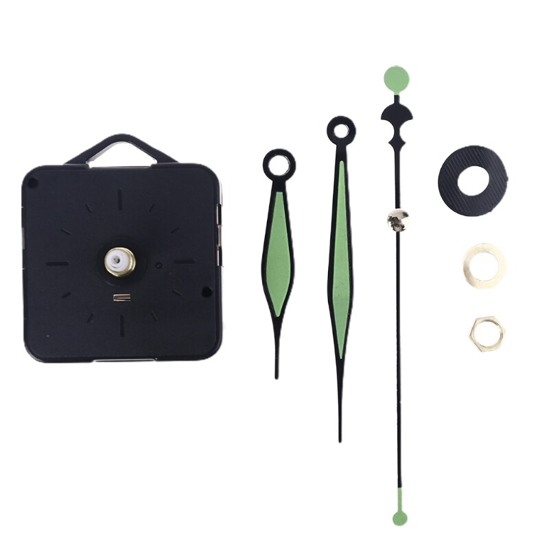 Green Luminous Quartz Wall Clock Spindle Movement Mechanism Part DIY Repair kit