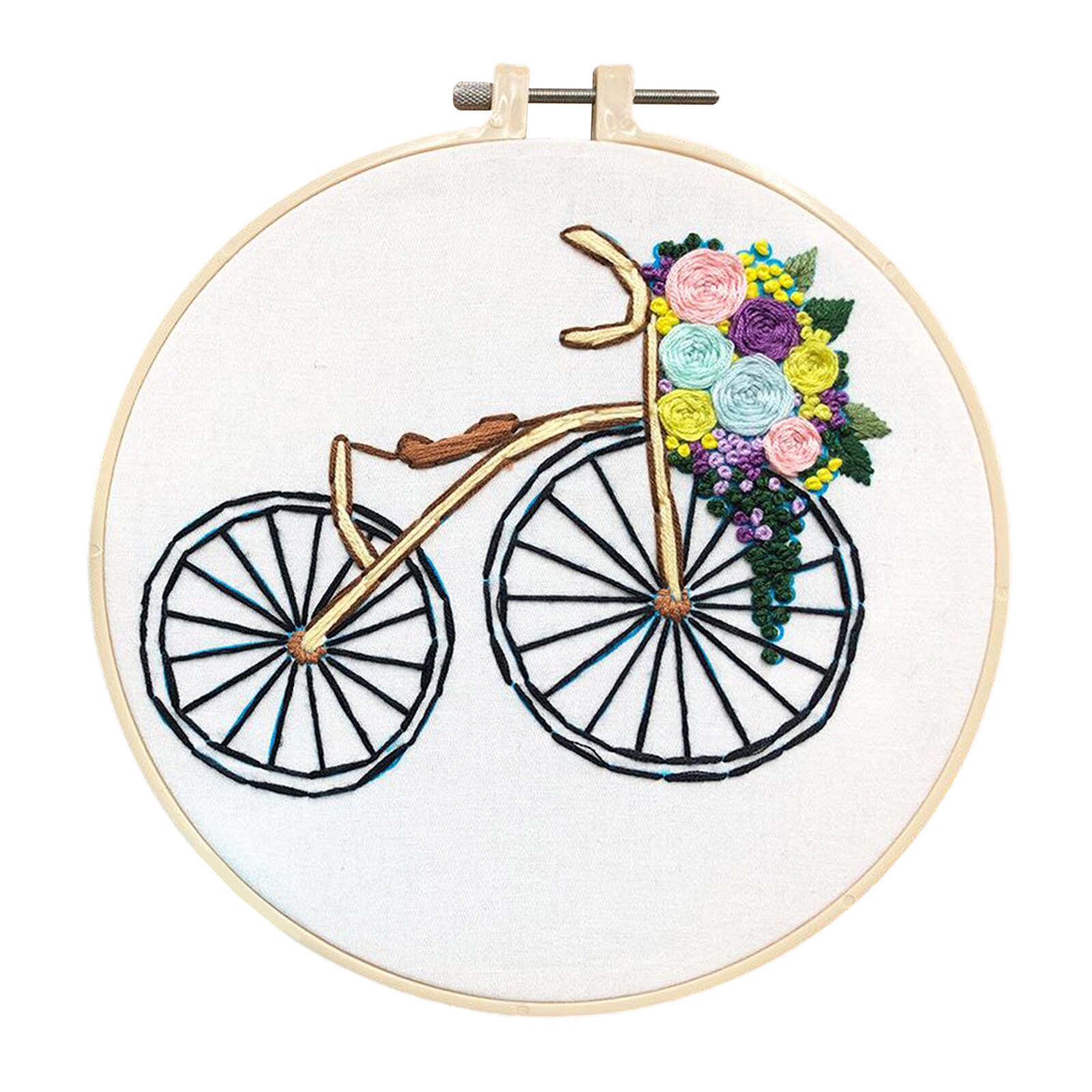 Accurate Full Range of Embroidery Kit with Pattern for Home DIY Craft with Hoop Diameter 20cm