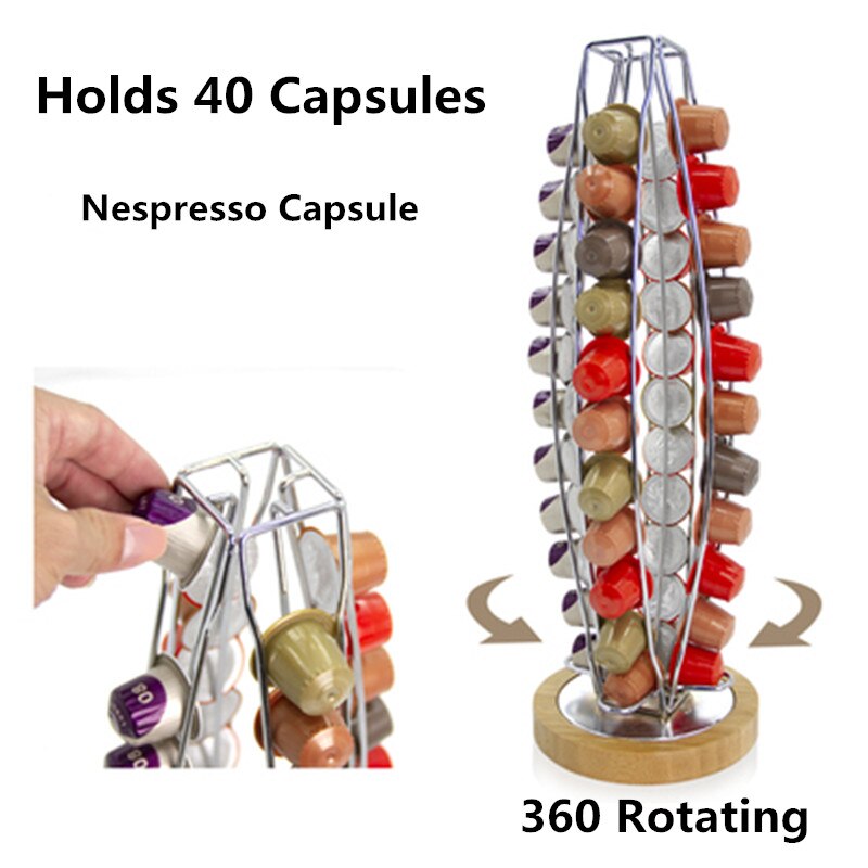 Nespresso kapselkapsel för kapseltorn stå för kaffekapselhållare dispenser passar nespresso kapselförvaring kaffefilterhållare