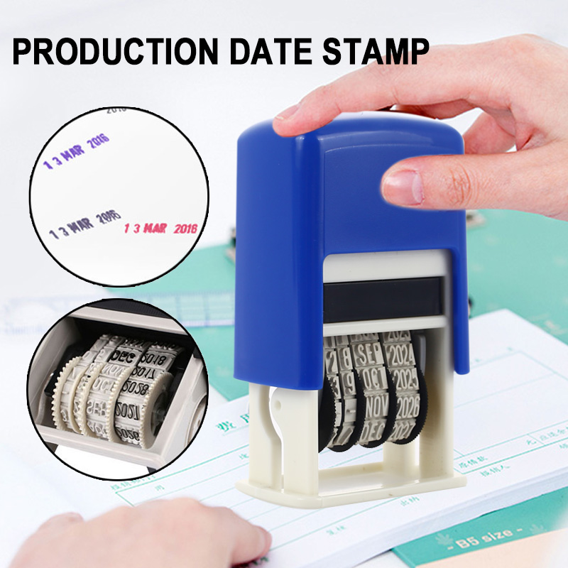 Date Stamps for Scrapbooking Rubber Dater Stamps Plastic Metal Words and Date Stamps DIY Wheel Stamp School Office Supplies