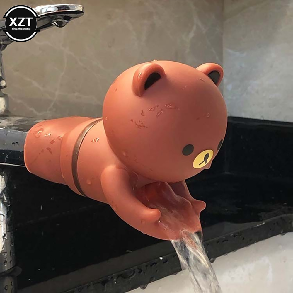 Niedliche Tier-Wasserhahn-Verlängerung für Kinder, hilft beim Händewaschen, Waschbecken, Wasserhahn-Verlängerung, Badezimmer-Waschbecken-Wasserhahn-Verlängerung für Kinder und Kleinkinder ﻿: Rot