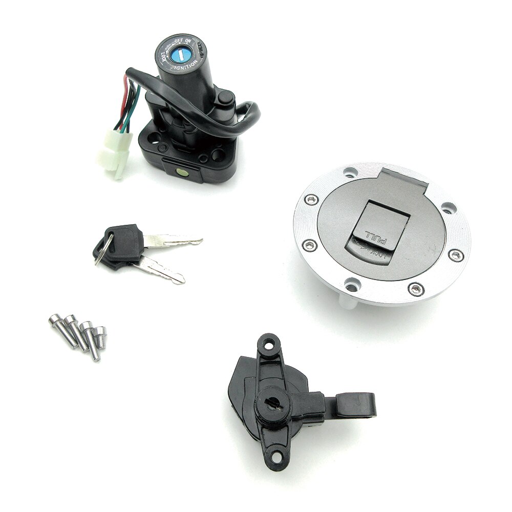 Motorcycle Gas Fuel Tank Cap Cover Seat Ignition Switch Start Lock Contact Key Set For Yamaha YZF1000R YZF600R XJR600 XJR400: Full Set