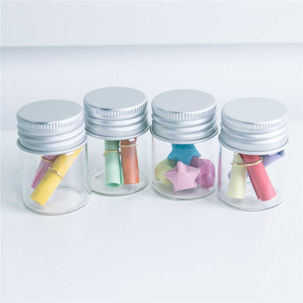 Botellas de vidrio con tapa de tornillo, frascos de sellado de aluminio, grado alimenticio, 24 piezas, 15ml, 25ml, 40ml, 50ml, 60ml