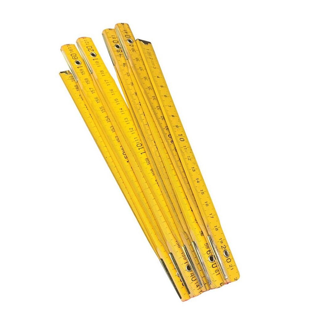 200cm Wooden Yard Stick Folding Ruler Wood Carpenter Metric Measuring Tools