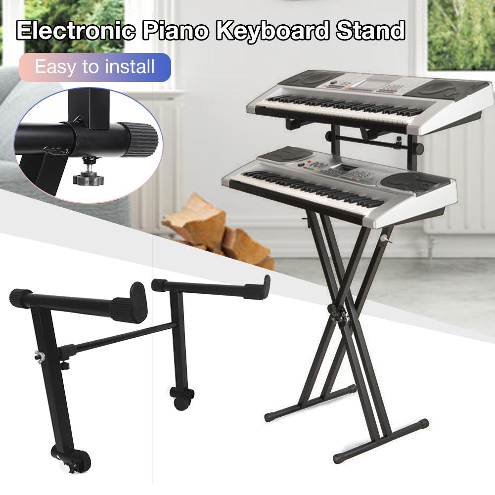 Adjustable Electronic Piano Keyboard Stand Instrument Holder Accessories