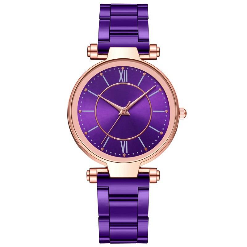 Gold Watch Women Watches Ladies Luxury Steel Women's Bracelet Watches Female Clock Relogio Feminino Montre reloj mujer: purple