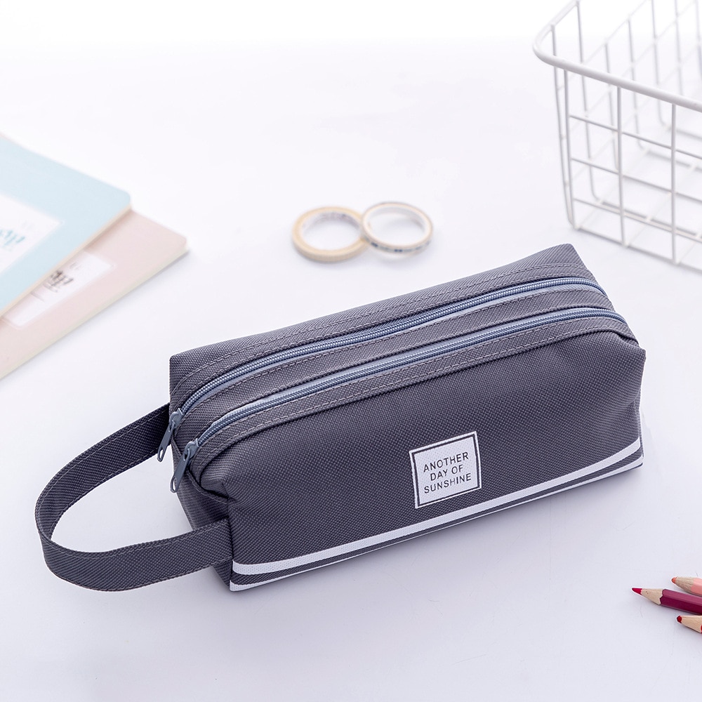Estuche de lona para lápices caja de lápices, estuche escolar escuela stylo