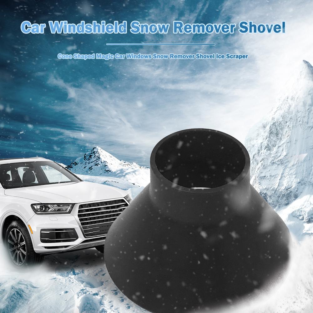 Plastic Cone Shaped Magic Car Windshield Snow Remover Shovel Ice Scraper Outdoor Windows Glass Cleaning Tool Funnel