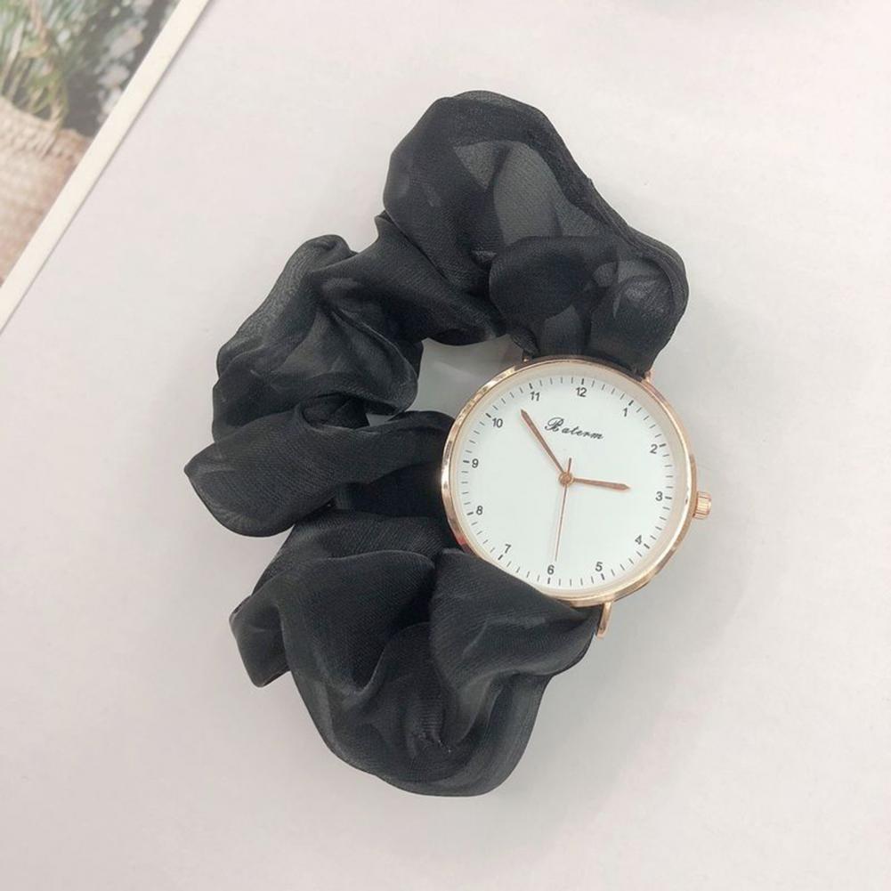 Polshorloge Koreaanse Lint Digitale Horloge Kleine Fee Elegante Persoonlijkheid Student Meisje Quartz Horloge Zonder Sluiting Armband Horloge