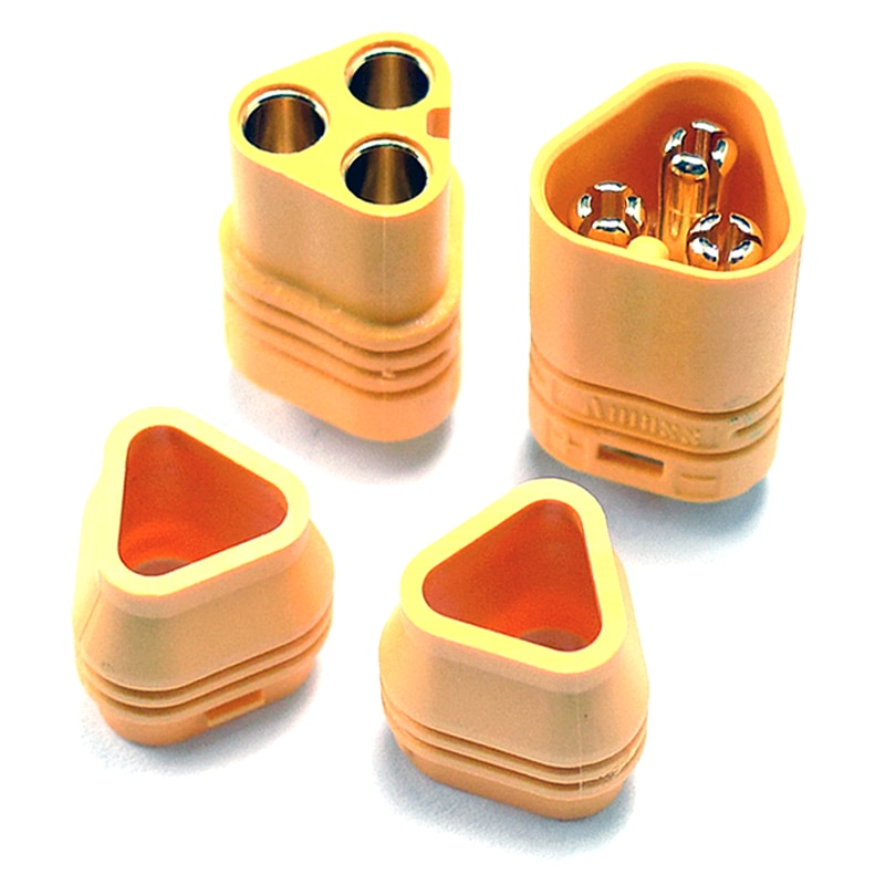 Mt60 gule stik trefaset tre polar stik 3.5mm han og hun til rc esc til motor